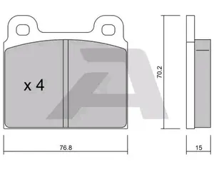 Bromsbelägg AISIN BPFI-1037