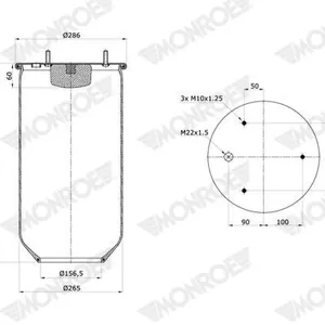 Luftbälg MONROE ASP2049