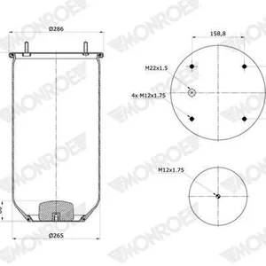 Luftbälg MONROE ASP2050