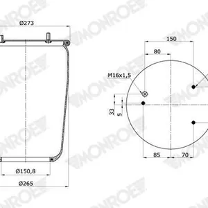Luftbälg MONROE ASP2052