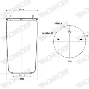 Luftbälg MONROE ASP2046