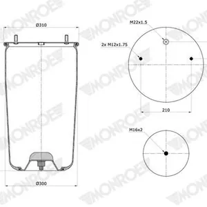 Luftbälg MONROE ASP2055