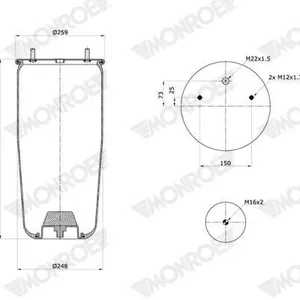 Luftbälg MONROE ASP2058