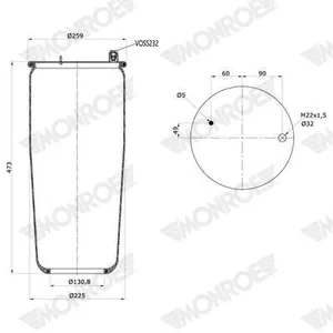Luftbälg MONROE ASP2120