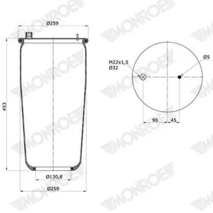 Luftbälg MONROE ASP2122