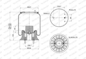 Luftbälg MONROE ASP3050