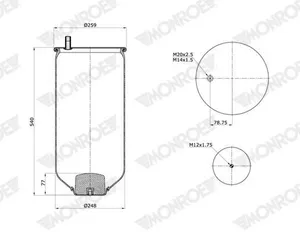 Luftbälg MONROE ASP2060