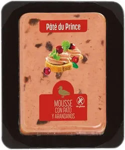 Mousse con pato y arandanos