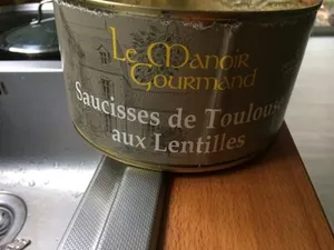 Saucisses de Toulouse aux lentilles