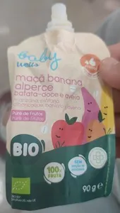 Puré de Frutas maçã banana alperce