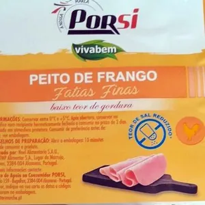 Peito de Frango, Fatias Finas, baixo teor de gordura