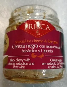 Cereza negra con reducción de balsámico y oporto