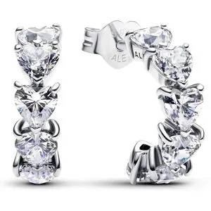 Pandora Classic Stone Sparling Hearts hoops 293657C01