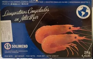 Gamberi congelati in mare