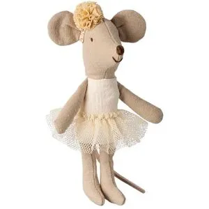 Maileg Lillasyster Mus Ballerina Gräddvit