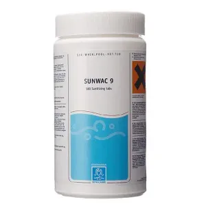 Spacare Sunwac 9 Klortabletter för Spabad med 500-1000 liter