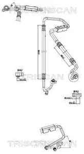 Varibelttrycksledning, klimatanläggning TRISCAN 9010 16063