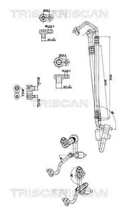 Varibelttrycksledning, klimatanläggning TRISCAN 9010 24021
