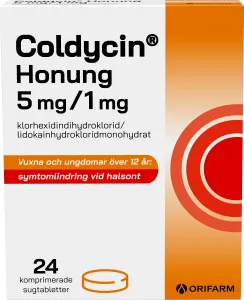 Coldycin Honung 5mg/1mg, 24sugtabletter