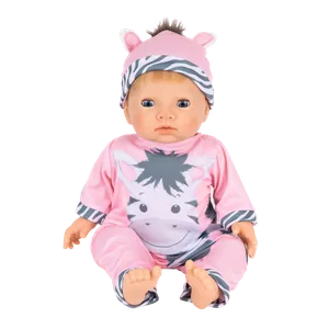 Tiny Treasure - Blond haired Doll Zebra outfit