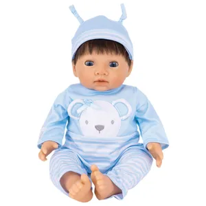 Tiny Treasures - Blue Bear Doll  w/Brown Hair
