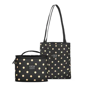 Karen Denmark - Beauty Box ECO Cotton - Black With Beige Dots