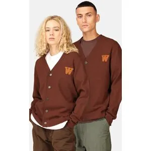 Wood Wood Leo Cardigan i lammull Unisex S Orange