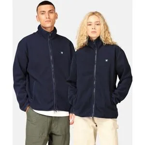Wood Wood Jay Patch Zip fleece Unisex S Blå