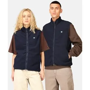Wood Wood Dax Patch fleeceväst Unisex L Blå