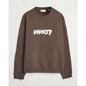 NN07 David Rope Logo Crew Neck Sweatshirt Coffee