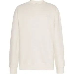 Knowledge Cotton Loose fit sweat with embroidery at chest - GOTS/Vegan, L, 1387 Egret