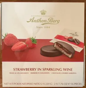 Strawberry in sparkling wine