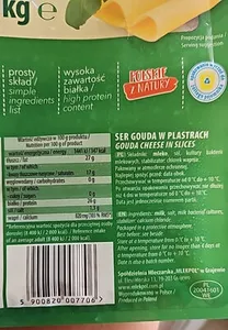 Ser gouda w plastrach