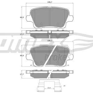 Bromsbelägg TOMEX brakes TX 19-12