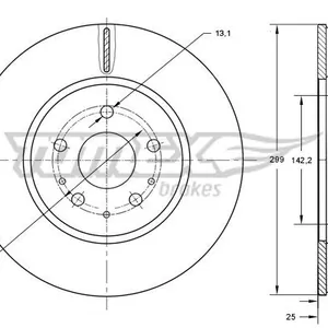 Bromsskiva TOMEX brakes TX 73-22