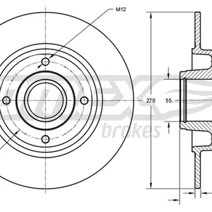Bromsskiva TOMEX brakes TX 73-601