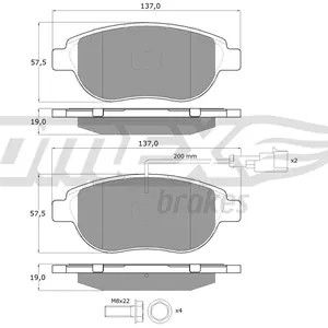 Bromsbelägg TOMEX brakes TX 14-45