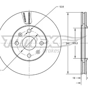 Bromsskiva TOMEX brakes TX 72-15