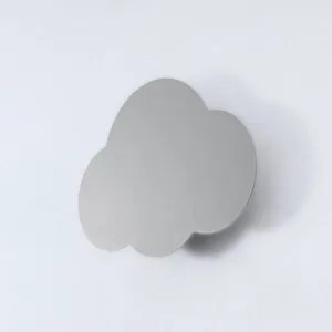 Vägglampa Cloud, grå, 38 cm bred, metall, moln, G9 Cloud TK Lighting, dimbar, Aluminium / grå / zink, Barnrum, Metall, Ungt boande, Vägglampa, vägglampa inomhus