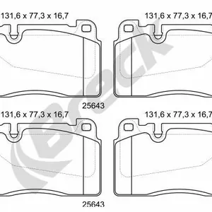 Bromsbelägg BRECK 25643 00 551 00