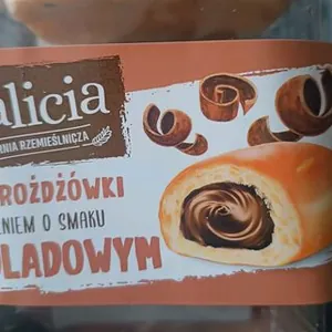 mini drożdżowki z nadzieniem o smaku czekoladowym