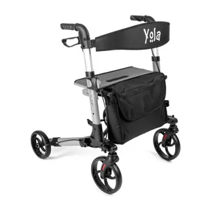 Rollator i aluminium med 4 hjul – YOLA