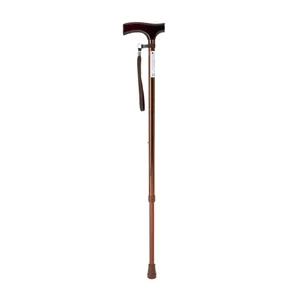 Justerbar käpp i aluminium brun