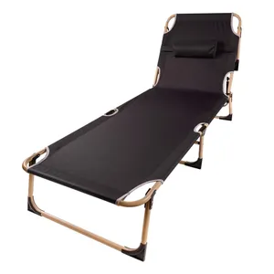 Hopfällbar turistfältsäng kanada grå