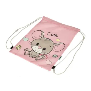 Rosa barnskoväska med musmotiv