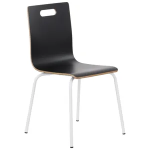 Konferancestol plywood svart vit