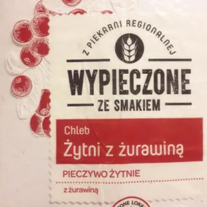 Chleb żytni z żurawiną