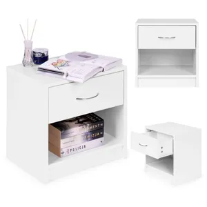 Kompakt Sängskåp med Förvaring för Hemmet