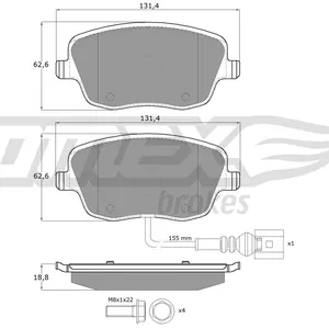 Bromsbelägg TOMEX brakes TX 13-591