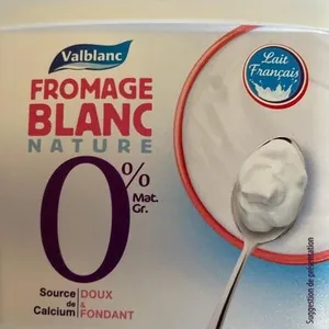 Val blanc - Fromage blanc nature. 0%